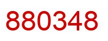 Number 880348 red image