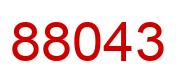 Number 88043 red image