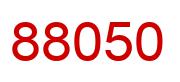 Number 88050 red image