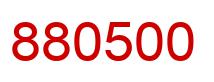 Number 880500 red image