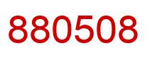 Number 880508 red image