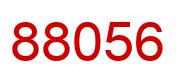 Number 88056 red image
