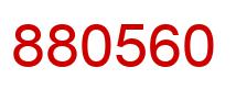 Number 880560 red image