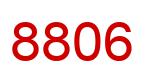 Number 8806 red image