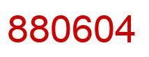 Number 880604 red image