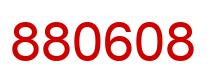 Number 880608 red image