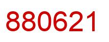 Number 880621 red image