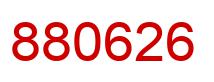 Number 880626 red image