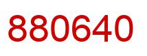 Number 880640 red image