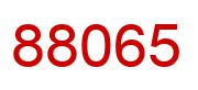 Number 88065 red image