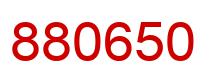 Number 880650 red image