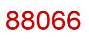 Number 88066 red image
