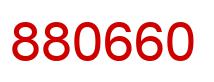 Number 880660 red image