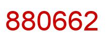 Number 880662 red image
