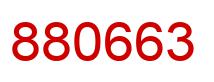 Number 880663 red image
