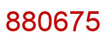 Number 880675 red image