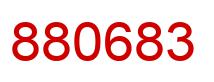 Number 880683 red image