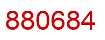 Number 880684 red image
