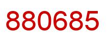 Number 880685 red image