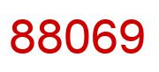 Number 88069 red image