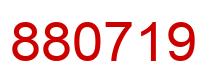 Number 880719 red image