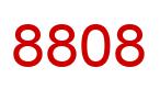 Number 8808 red image