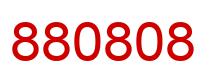 Number 880808 red image