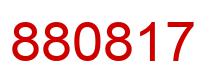 Number 880817 red image