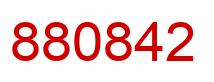 Number 880842 red image