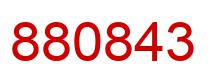 Number 880843 red image