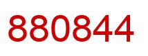 Number 880844 red image