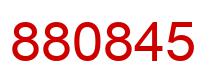 Number 880845 red image