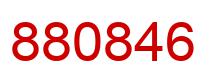 Number 880846 red image