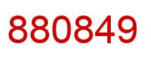 Number 880849 red image
