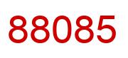 Number 88085 red image