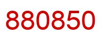 Number 880850 red image