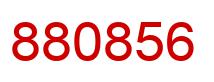 Number 880856 red image