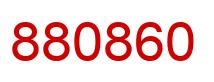 Number 880860 red image
