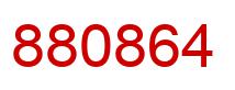 Number 880864 red image