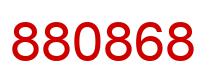 Number 880868 red image