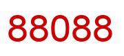 Number 88088 red image