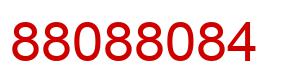 Number 88088084 red image