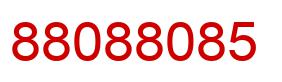 Number 88088085 red image