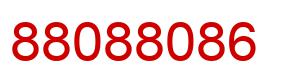 Number 88088086 red image