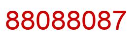Number 88088087 red image