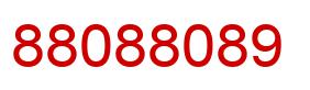 Number 88088089 red image