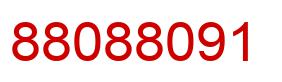 Number 88088091 red image
