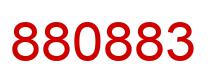 Number 880883 red image