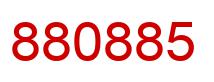 Number 880885 red image