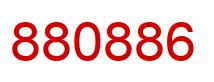 Number 880886 red image